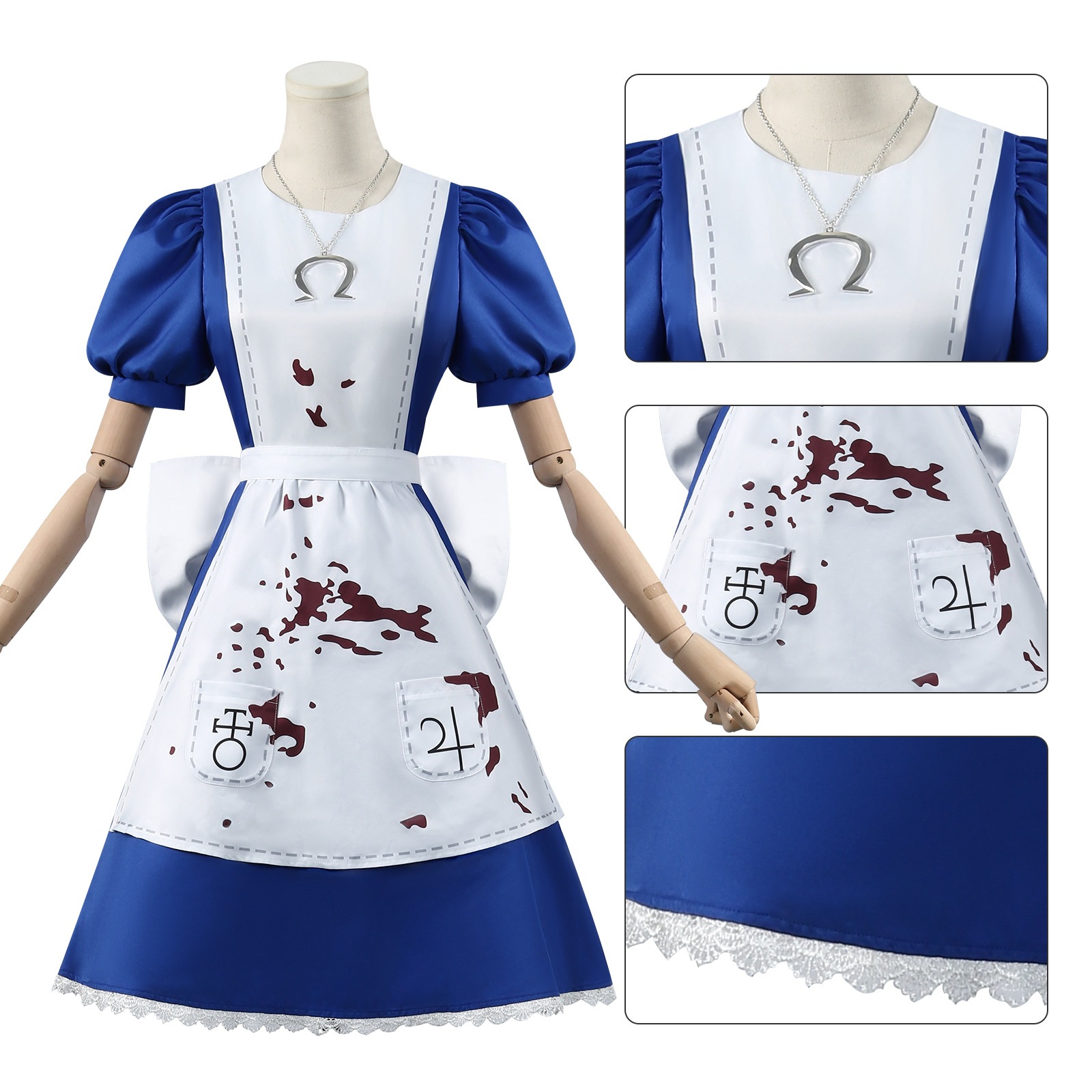 コスプレ 仮装アリス狂気复帰cos服アリスアリスメイド服ステージパフォーマンスコスチュームハロウィン イベント用品 コスチューム