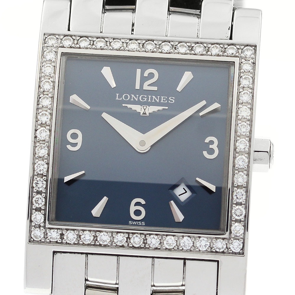 ロンジン LONGINES L5.503.0 ドルチェビータ ダイヤベゼル デイト クォーツ レディース _895324【中古】