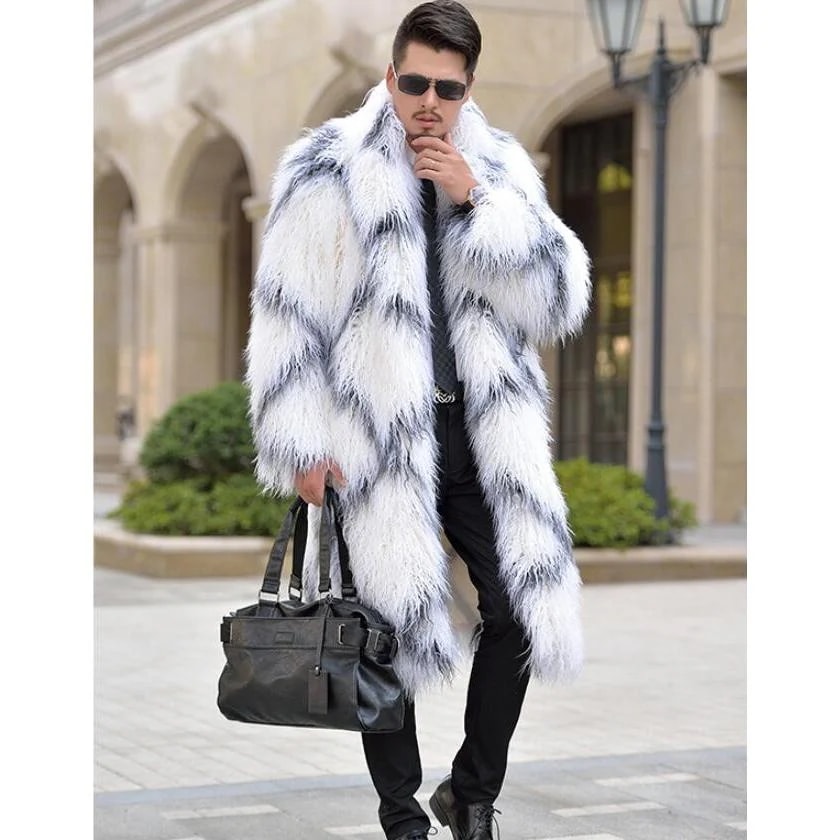 令和 ロング丈 上品 フェイクファー 毛皮コート メンズ ファーコート 防寒 大きいサイズ メンズ 厚手 軽量 暖かい 秋冬 ジャケット お洒落 スリム 冬服