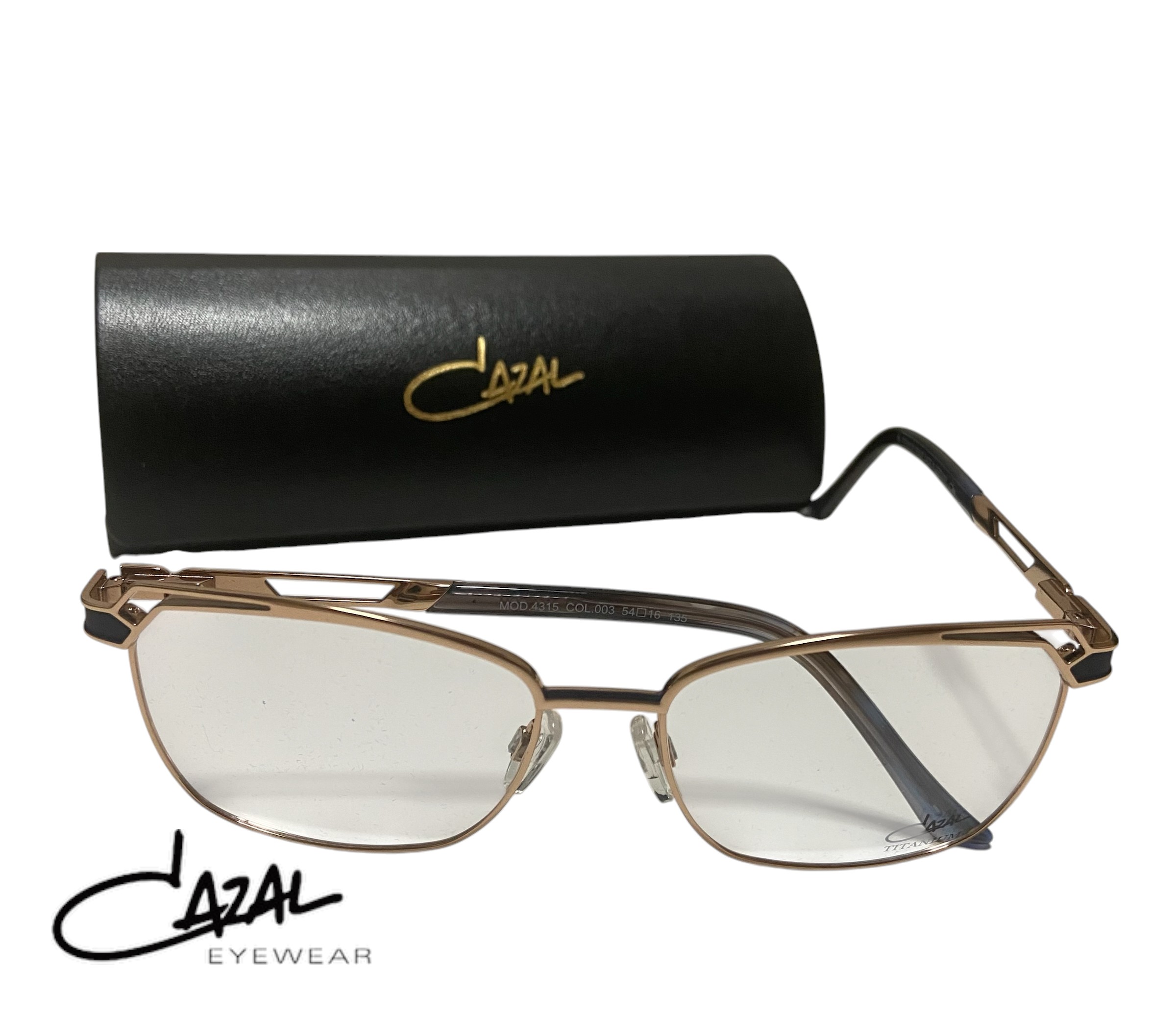 カザール 眼鏡／フレーム MOD.4315 003 54サイズ 【ウェリントン型】 ネイビーブルー／ローズゴールド