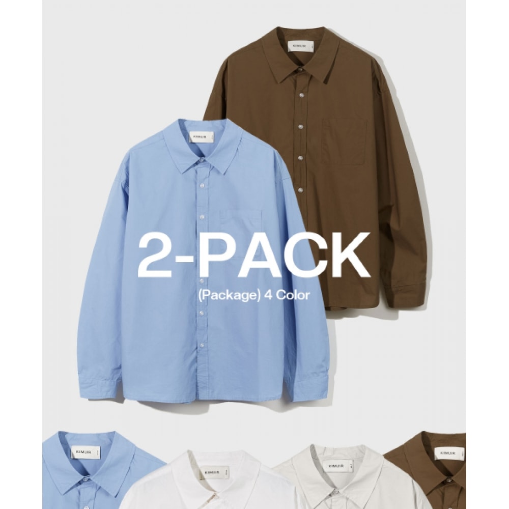 KIIMUIR [2パック] [スーピマコットン] コンフォートシャツ
