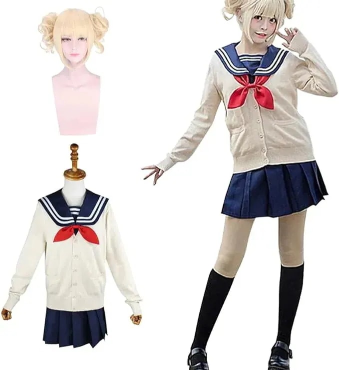 トガ 仮装 制服 トガヒミコ カーディガン アニメ 渡我被身子 コスプレ衣装 ヒミコ トガちゃん 『ウィッグ付』僕のヒーローアカデミア ハロウィン セーラー服 トガヒミコ コスプレ