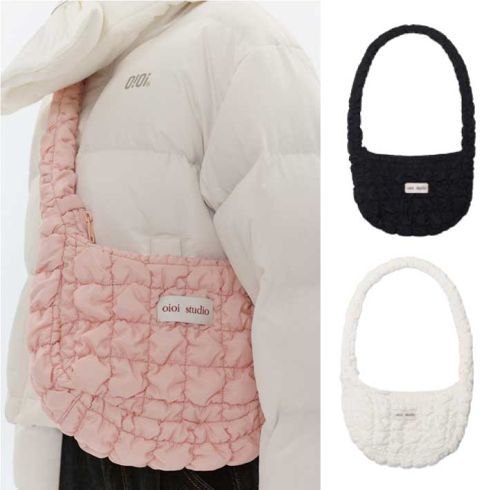 O!Oi LAYERED LOGO QUILTING CROSS BAG (3 COLORS)