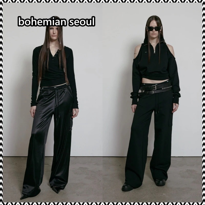 bohemian seoul LOGO BAND WIDE PANTS