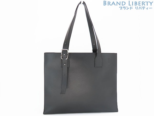 超美品ロエベバックルホリゾンタルアナグラムトートバッグハンドバッグクラシックカーフレザー