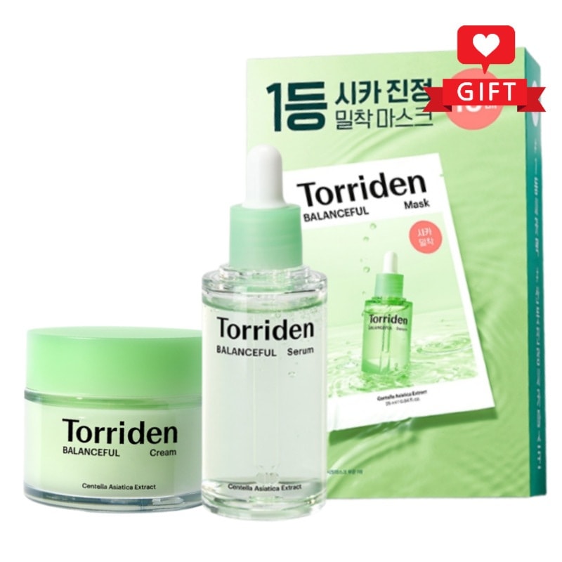 鎮静ケアセット 3種（セラム50ml＋マスクパック10枚＋トナーパッド60枚）敏感肌OK 韓国スキンケア