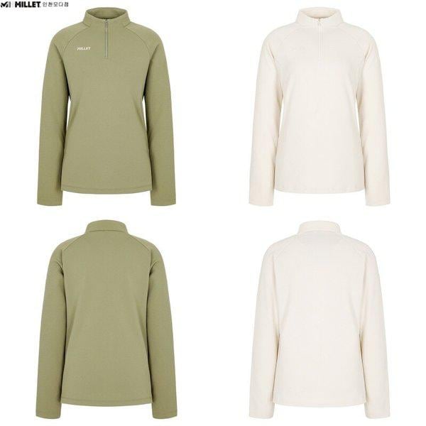 Tシャツ 女性 秋 ジップアップ 長袖Tシャツ_MXTFT521_IC