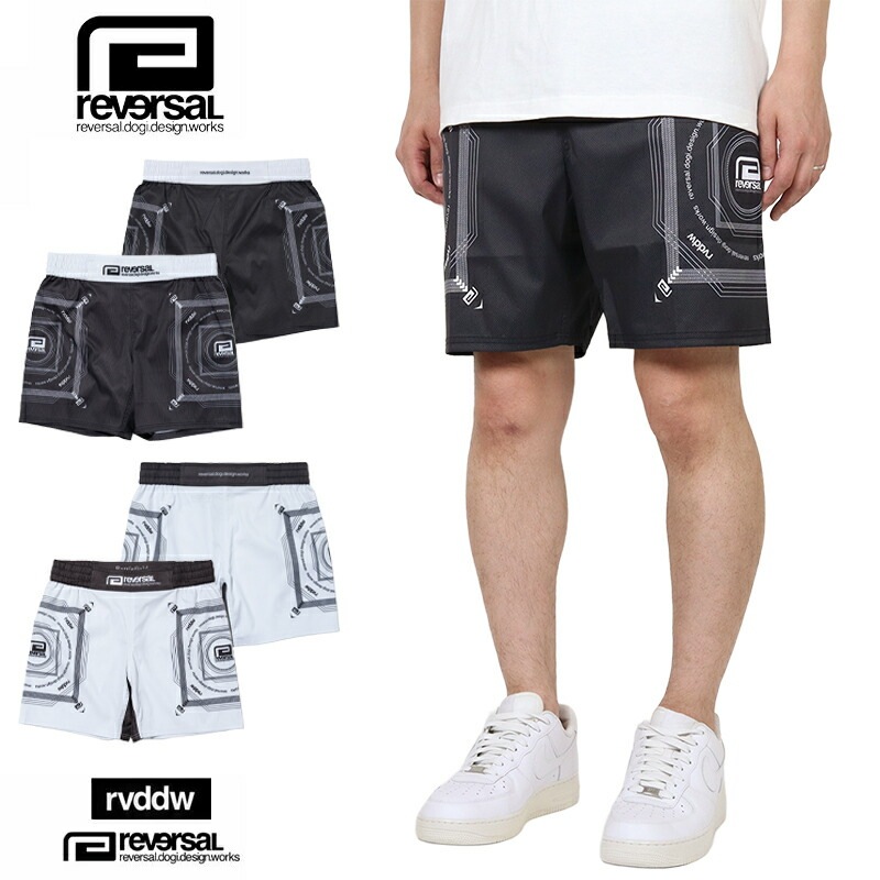 リバーサル ファイトショーツ reversal rvddw ハーフパンツ ショート メンズ ブランド 大きいサイズ 格闘技 試合 黒 白