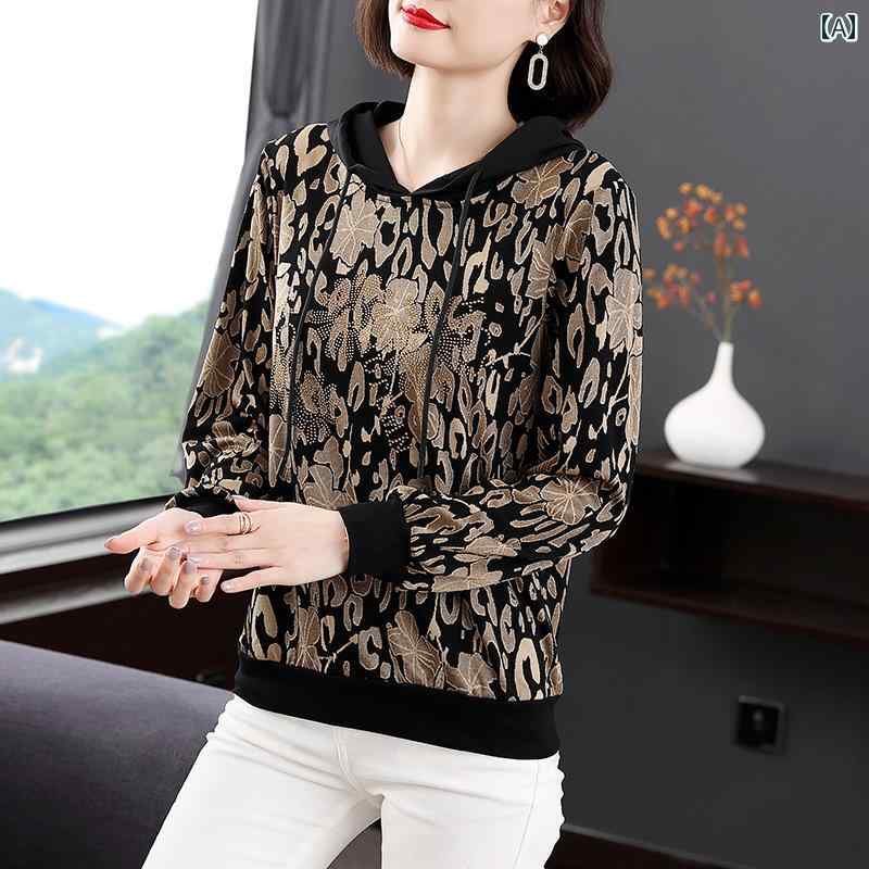 レディース パーカー トップス カジュアル 快適 マザーズ 普段着 婦人服 春秋服 フード付き 長袖 スウェットシャツ 女性 秋 大きいサイズ 厚手 ジャケット