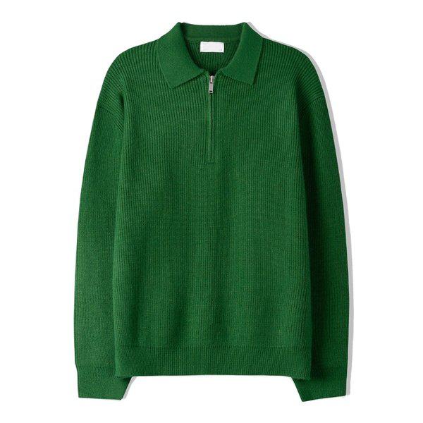 男性ベルハ찌半袖モダルカラーニット SG-KN-Q032-オレンジ