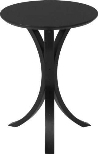 不二貿易 サイドテーブル 丸 幅40cm ブラック 曲木 95993