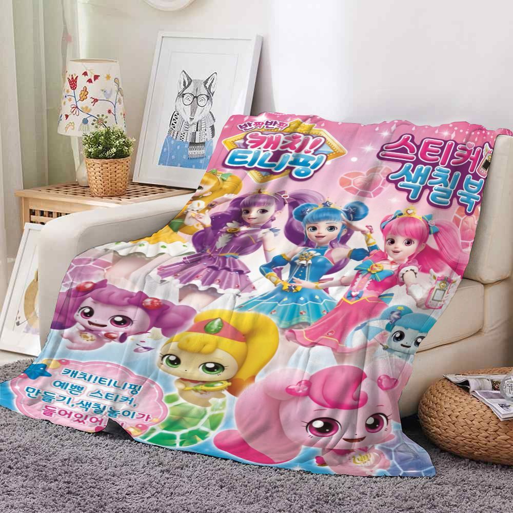 キャッチティニピン アニメかわいい毛布夏の薄手エアコンカーペット幼稚園児用毛布エアコンお昼寝毛布