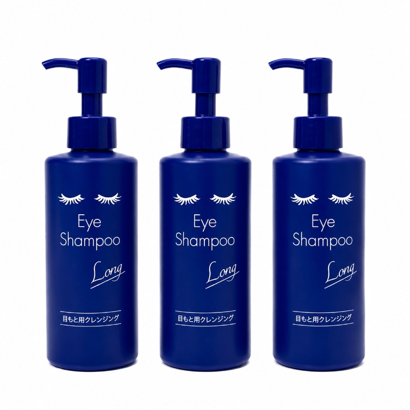 【3個セット】 アイシャンプーロング 200ml まつ毛シャンプー 洗顔 まつ毛ダニ まつ毛美容液 クレンジング 目元パック ドライアイ 花粉症 対策 目元洗浄 泡 目元ケア まつエク OK