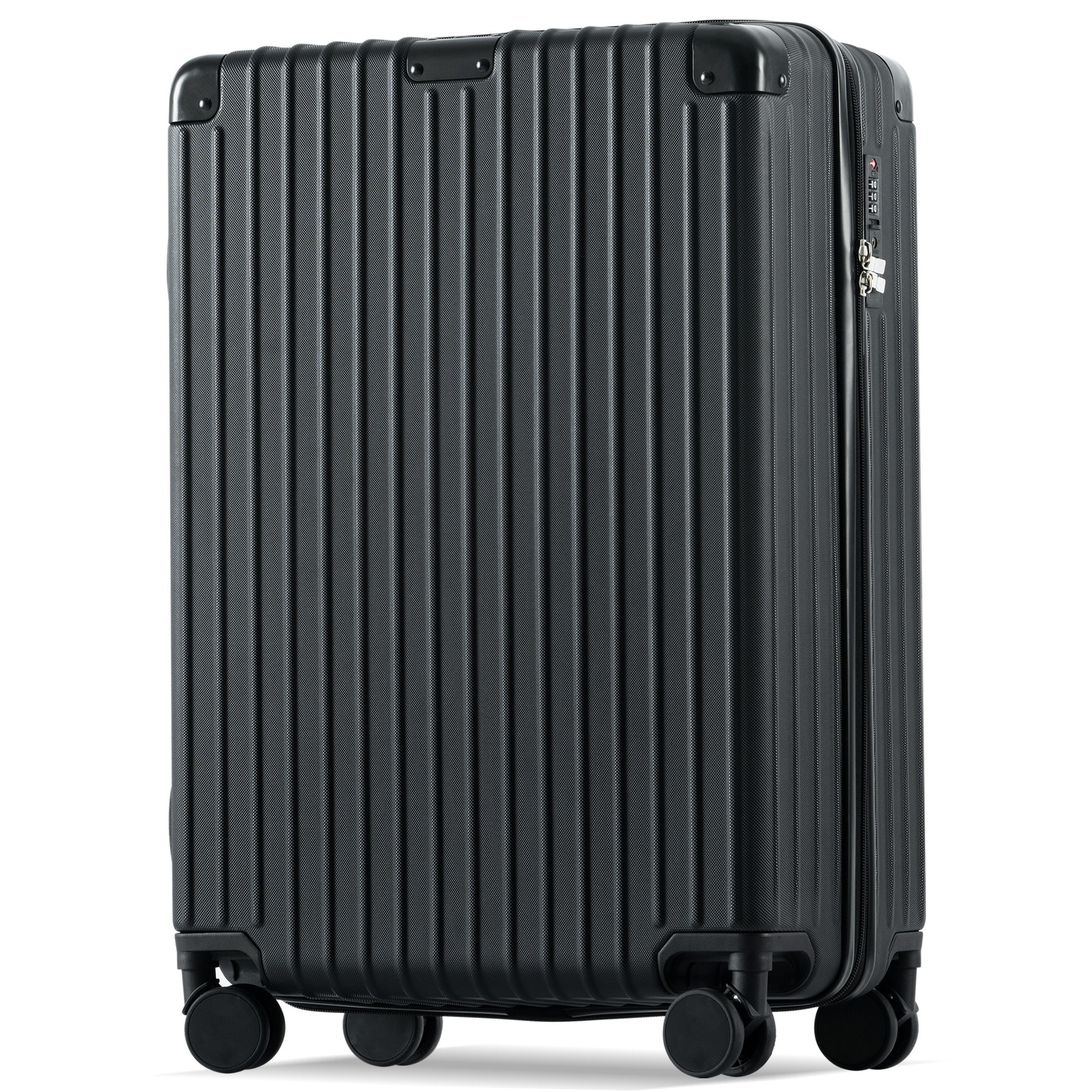 24時間限定価格！221スーツケース Sサイズ キャリーケース キャリーバッグ Sサイズ ストッパー付き アルミコーナーパッド 機内持ち込み 2日~3日 大容量超軽量 軽い おしゃれ かわいいダブルキ