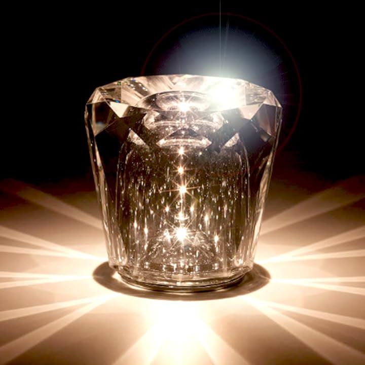 テーブルランプ クリスタル 間接照明 おしゃれ ベッドサイド ナイトライト(クリア, ランプB)