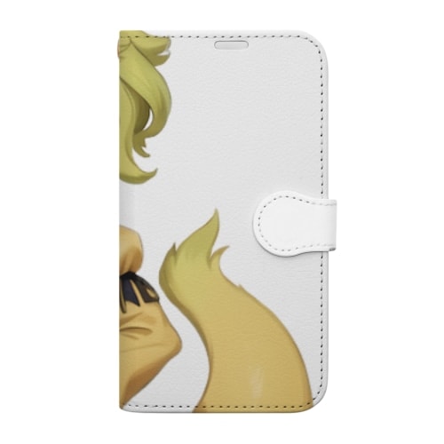 【文字入れ可能受注生産】コヨーテの女の子　エヴリン 手帳型スマホケース