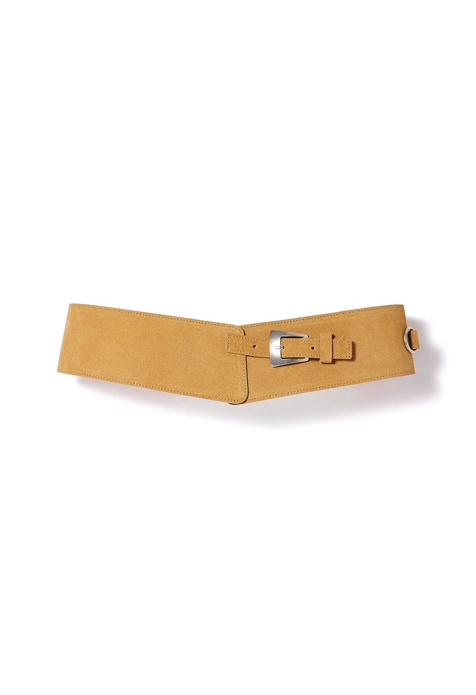 【OPEN Yy】 WIDE SUEDE LEATHER BELT : BEIGE