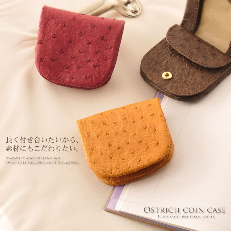オーストリッチレザーコインケース ネコポス対応 コインケース