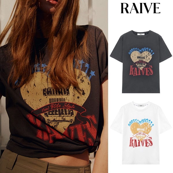 ハート レイバーズ グラフィック 半袖 T シャツ_2色