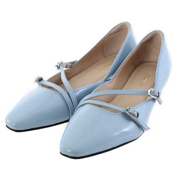 [] 女性セミツーバンドパンプス 3CM(EQFSHP901BL) (P003771946)