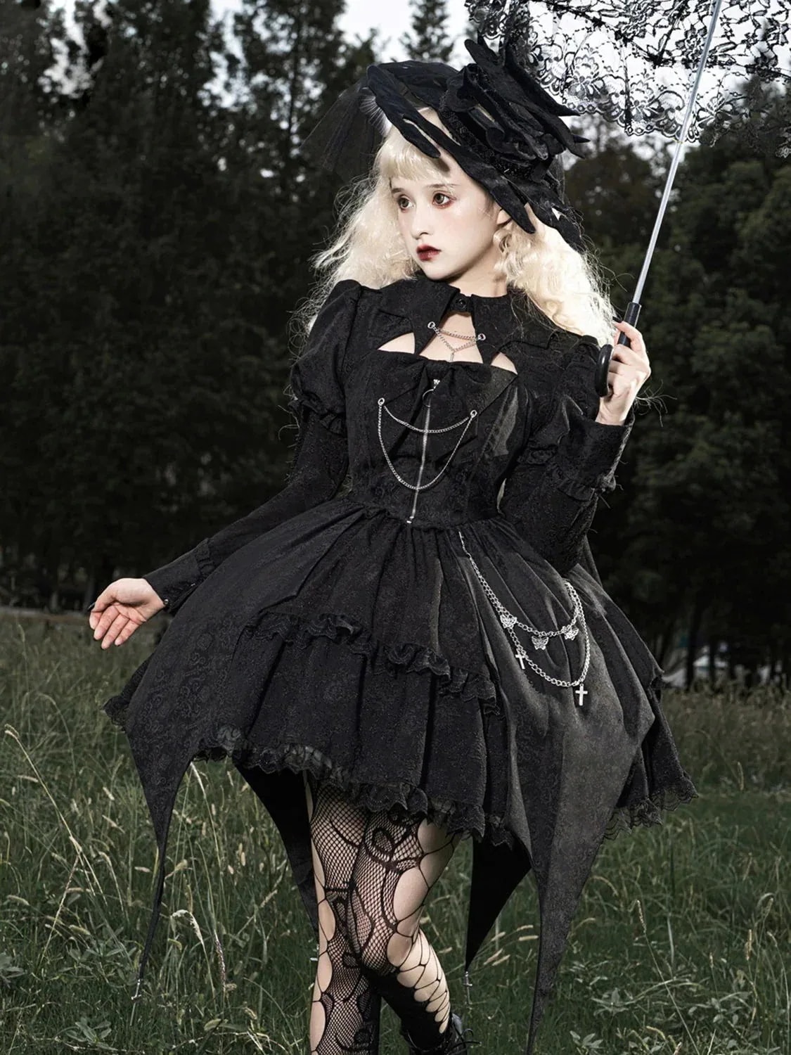 ロリータ ロリータ ゴシック風 ドレス レトロ ダーク ハロウィン