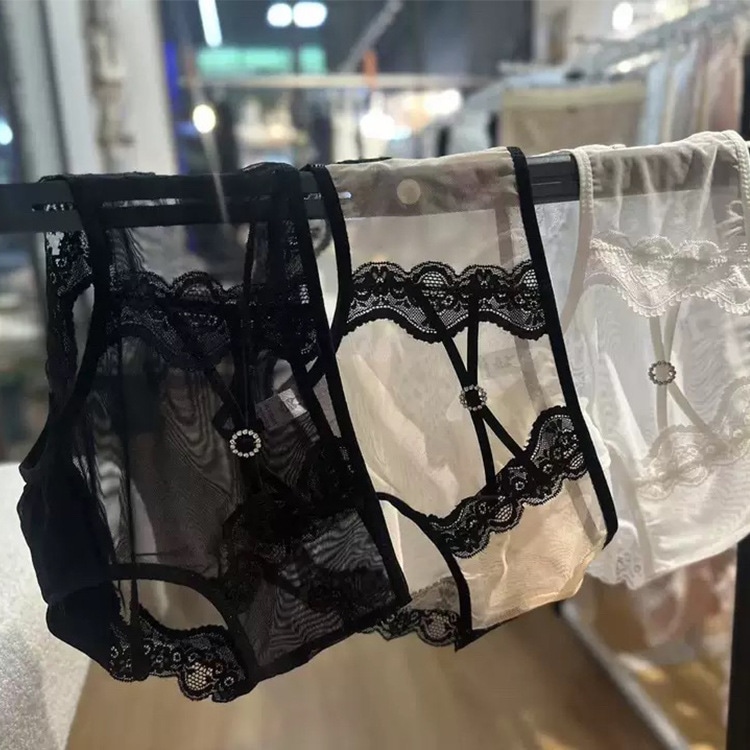 【1点ご購入 で10点プレゼントいたします】レースクロスベルト通気性網糸中ハイウエストパンツ