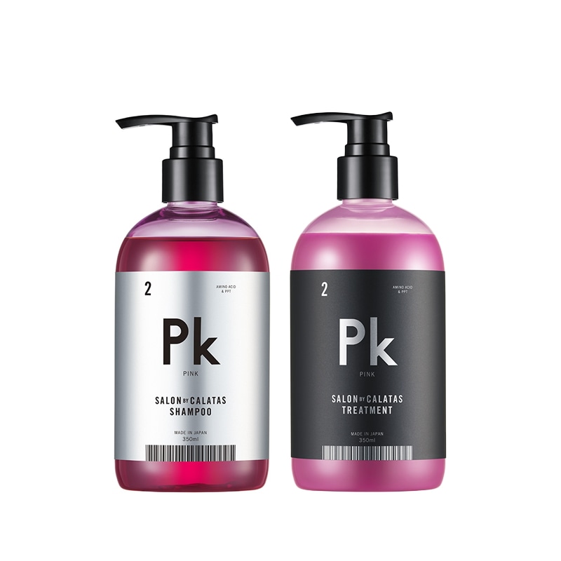 【公式/セット】サロンバイ　シャンプーピンクPk 【シャントリ セット】カラーシャンプー/低刺激/保湿成分/色落ち防止/ピンク系カラー/美容師/サロン専売/正規品/カラーキープ/黄ばみ抑えて
