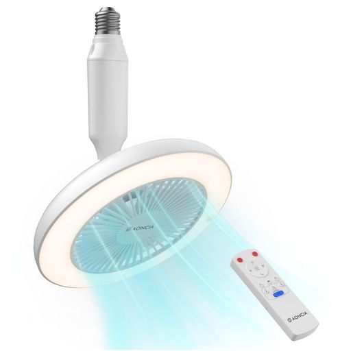 AONCIA シーリングファンライト 人感センサー E26モデル LEDミニライト UV付き マイナスイオン機能 サーキュレーター 空気循環【進化した2.4Gリモコン・全方位向け操作】無階段調色/調光