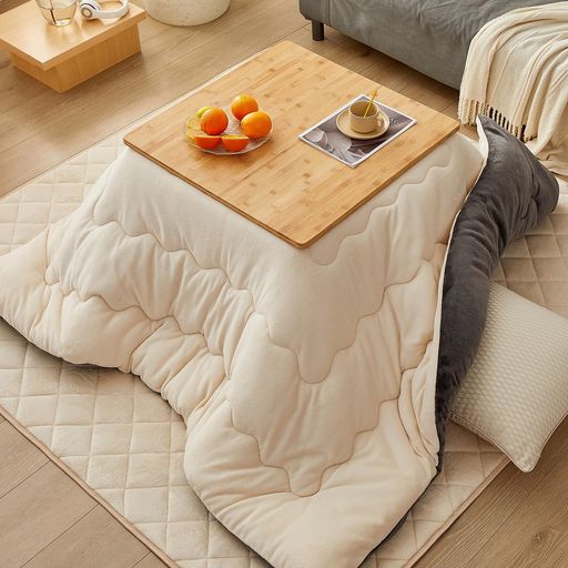 VK LIVING こたつ布団 正方形 掛け敷きセット【SUPER HOT】こたつ布団 2点セット【掛布団185X185CM+敷布団190X190CM】火燵布団セット 洗える コタツふとんせっと 厚手