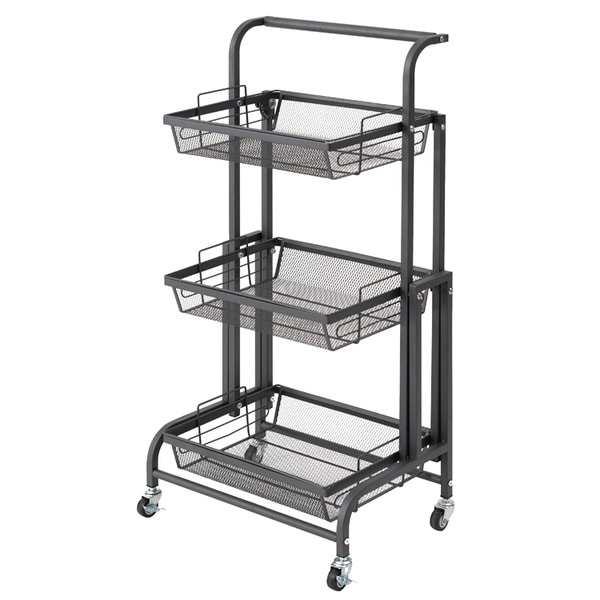 マルチワゴン ROBUST(グレー) キッチンワゴン ラック 収納 多肉棚 収納 スリム キャスター付 DIY オシャレ スライド NK-380 6,043円