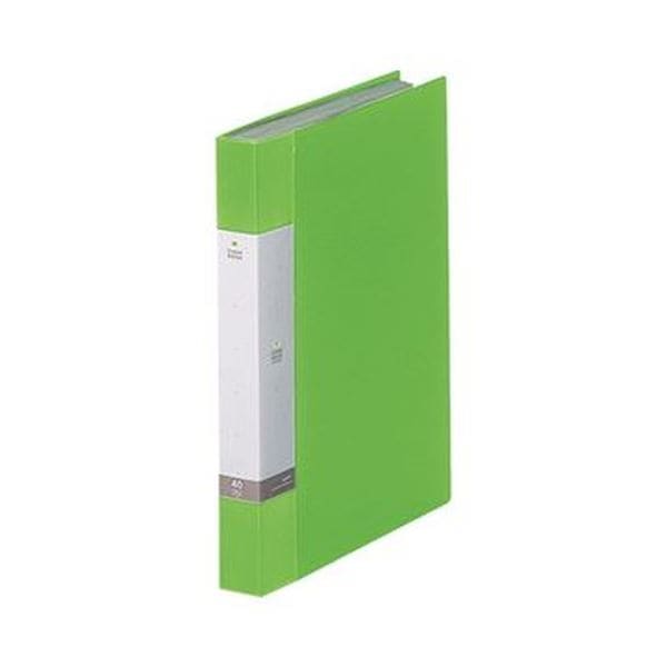 （まとめ）リヒトラブ リクエスト クリヤーブックA4タテ 40ポケット 背幅32mm 黄緑 G3202-6 1セット（10冊）(×3セット)