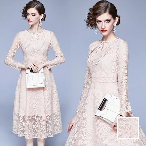 パーティードレス 結婚式 ワンピース ミディアム ひざ丈 オケージョン ドレス 韓国 ファッション レディース 春 夏 秋 ブライダル お呼ばれ コーデ 成人式 二次会 同窓会 20代 30代 6,528円