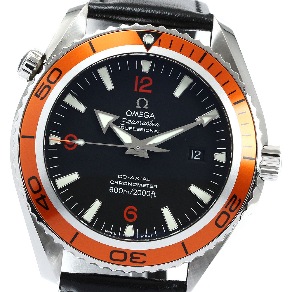 オメガ OMEGA 2908.50.38 シーマスター プラネットオーシャン デイト コーアクシャル 自動巻き メンズ 保証書付き_870875【中古】 196,150円