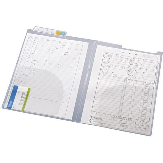 カルテフォルダー ダブルポケット A4 200枚 リヒトラブ HK7712-ﾐ