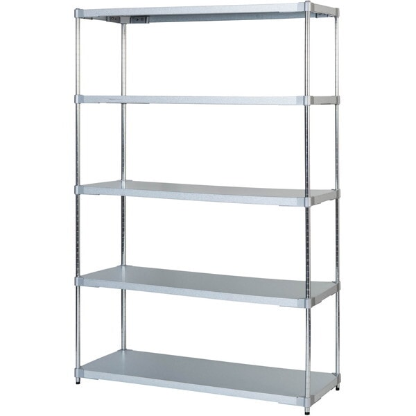 アイ・エル・シー GGS5-46120 燕三条製 PROFACE ガルバリウムソリッドシェルフ5段 460×1200×1800 クロムメッキポール メーカー直送