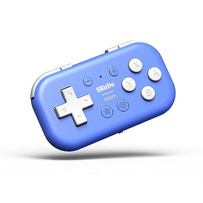 他サイト： 8Bitdo Micro BluetoothゲームパッドポケットサイズミニコントローラSwitch//Switch 2AndroidRaspberry Pi用キーボードモード対応(Blue)の商品画像