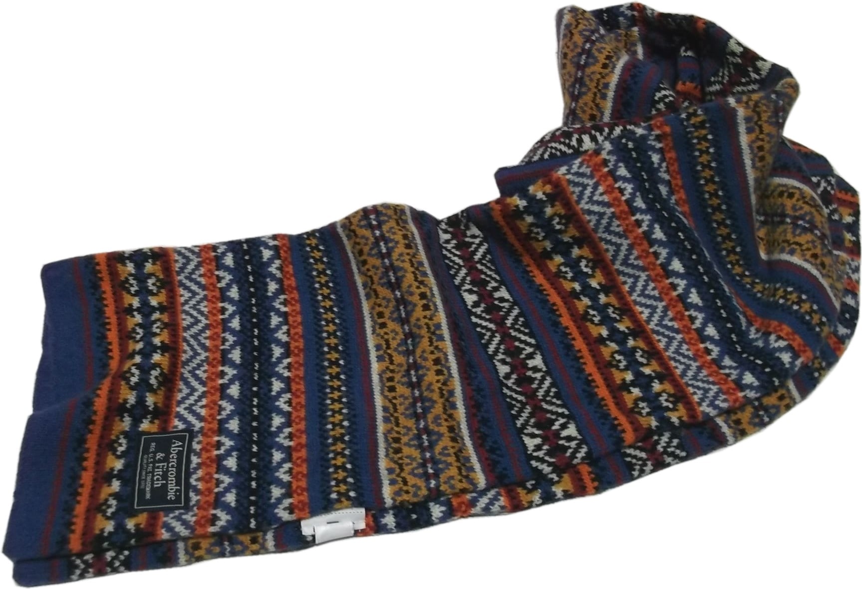 アバクロンビー＆フィッチ ジャカード マフラー ブルー Abercrombie＆Fitch AF4-063