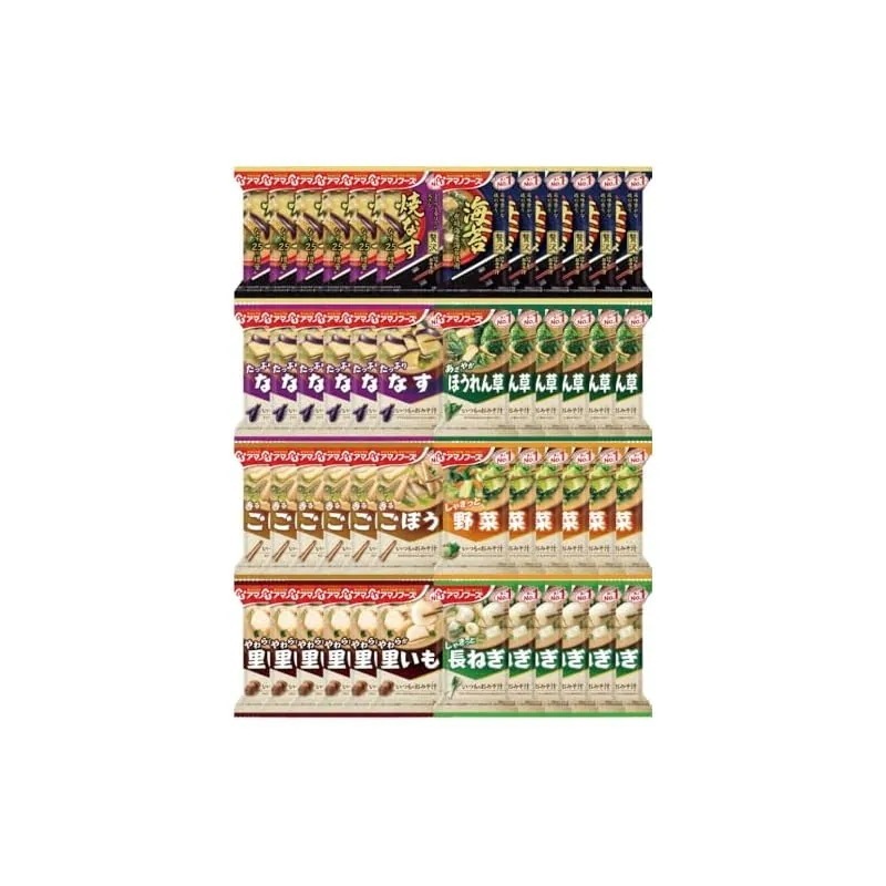 【即納】【EC限定】アマノフーズ 恵みのおいしさ おみそ汁 8種セット 48食 フリーズドライ 味噌汁 インスタント