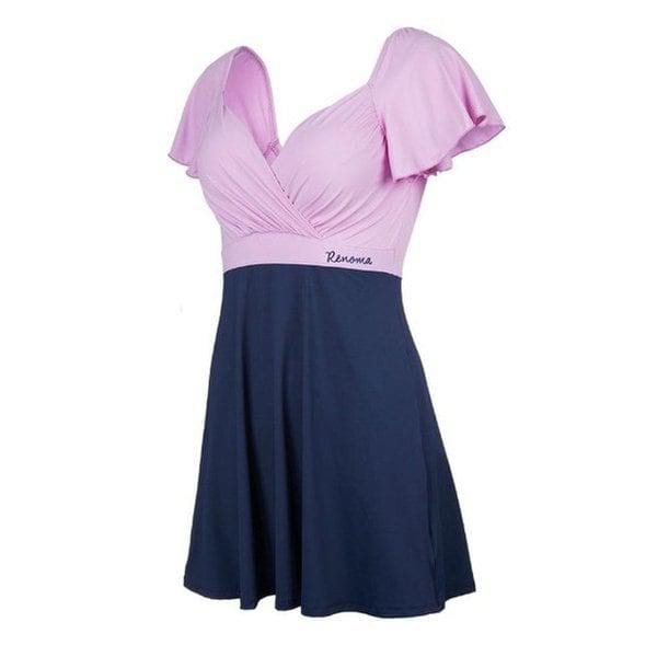 女性シャーリングワイヤービーチワンピース ネイビー RN-LS2D902-NV_CA