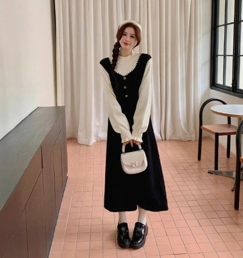 【高品質の製品】 高品質新入 激安価格！ロングワンピース 長袖 フレアスカート お出かけ かわいい フェミニン シンプル カジュアル レディース【大きいサイズ レディース 春夏 結婚式 きれいめ タイ 4,564円