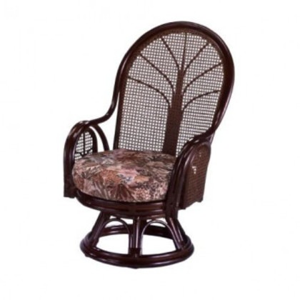 今枝商店 Romantic Rattan 籐ハイバック 回転座椅子 ハイタイプ TK901