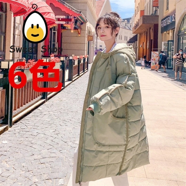 M2 韓国 秋冬 大人気 厚くて暖かい ダウンコート 大きいサイズ ダウンジャケット ロングコート 韓国 コート レディース服 コットン レディース 韓国ファッション30%までに制限