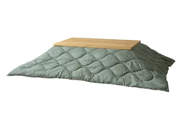 東谷 コタツ布団 長方形 W190D230 リバーシブル グリーン(表)ベージュ(裏) / ブラック(表)グレー(裏)