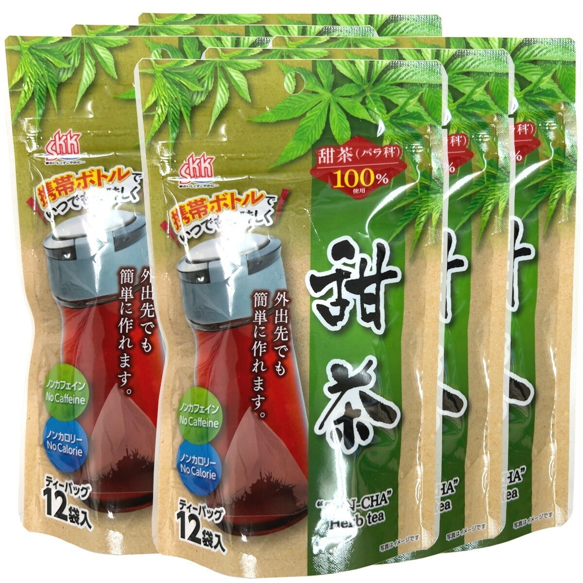 甜茶（てんちゃ）ティーバッグ 14.4g（1.2g12袋）6袋セット バラ科キイチゴ属のテンヨウケンコウシ（甜葉懸鈎子）を使用 ノンカフェイン ノンカロリー 健康茶てん茶 ギフト プレゼント お年賀