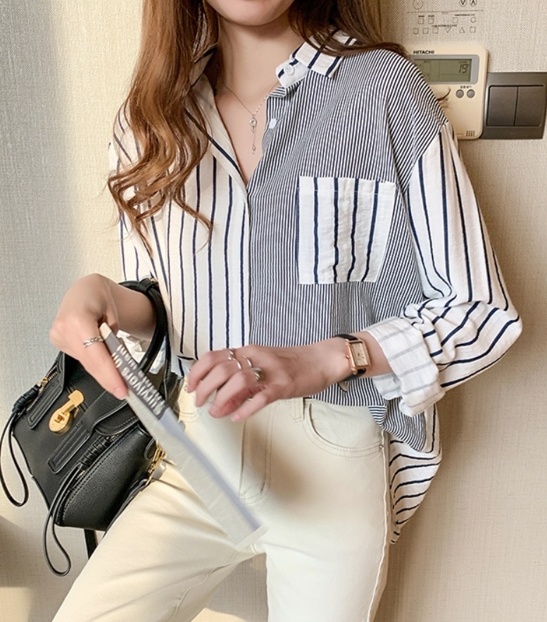 トップス レース モテアイテム シャツ ビッグT 長袖 ポケット コットン 可愛い きれいめ 上品 おしゃれ かっこいい 可愛い ラブリー キュート ガーリー クール モード系 セクシー 5,875円