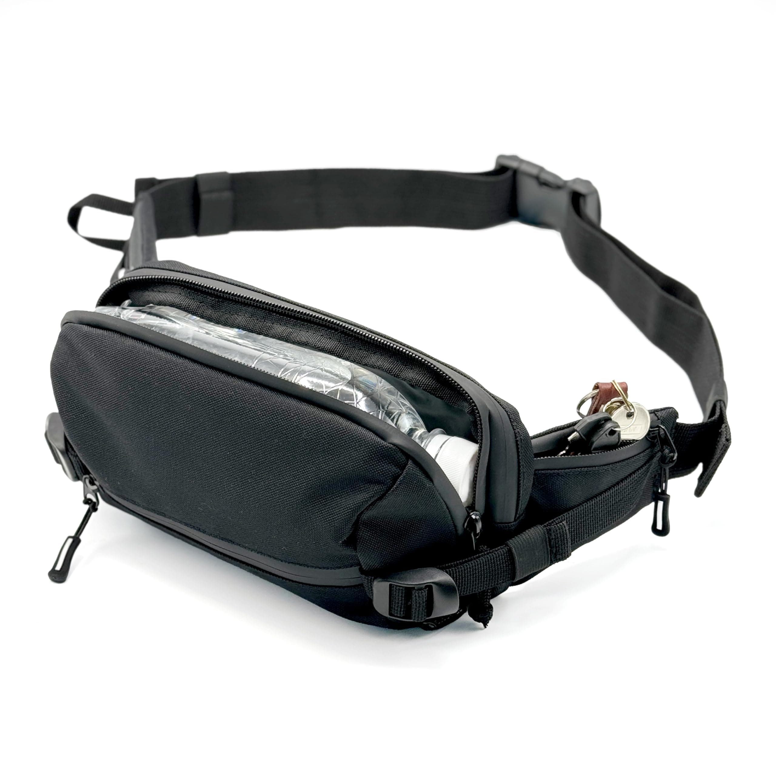 【トップアスリート 世界ランカー推薦】DUEGAMBe ペットボトルを入れても揺れないランニングポーチ ウエストポーチ 軽量 バッグ スマホ カード 収納 大容量 ペットボトルホルダー