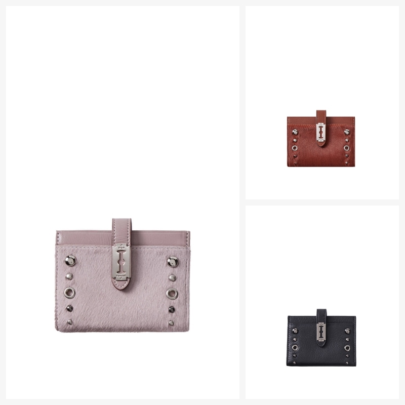 【VUNQUE】25FW MAGPIE GOTH STUD CARD WALLET : 3COLORS