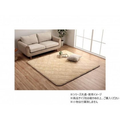ラグ コーデュロイ 無地 約185×300cm 約4畳 こたつ敷布団 アイボリー 1290970145801