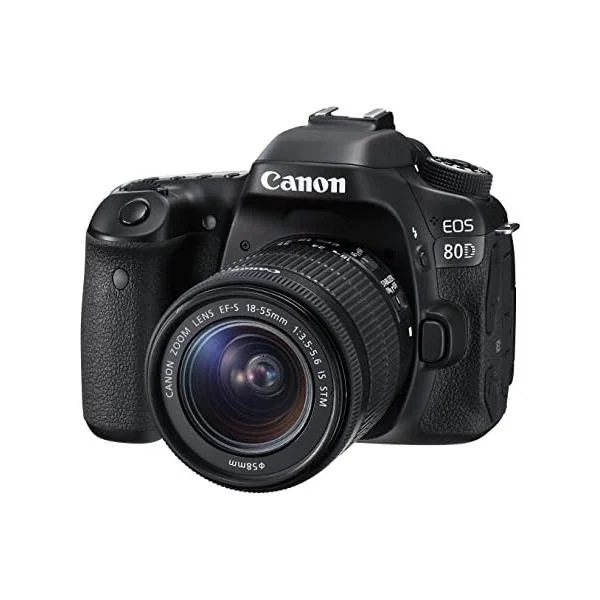 【中古】Canon デジタル一眼レフカメラ EOS 80D レンズキット EF-S18-55mm F3.5-5.6 IS STM 付属 EOS80D1855ISSTMLK