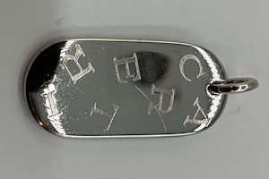 チャーム トップ シルバー 4.1×1.9cm(1.61×0.75 inch)